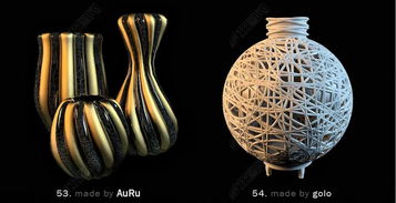 3d室內精美工藝品展示四設計模型下載